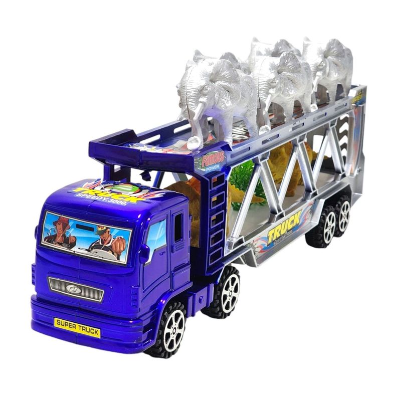 Camión Tráiler Transportador con Animales Juguetes 55173a-2