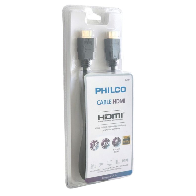 Cable Hdmi 1.8mts Philco Full HD v1.4-0