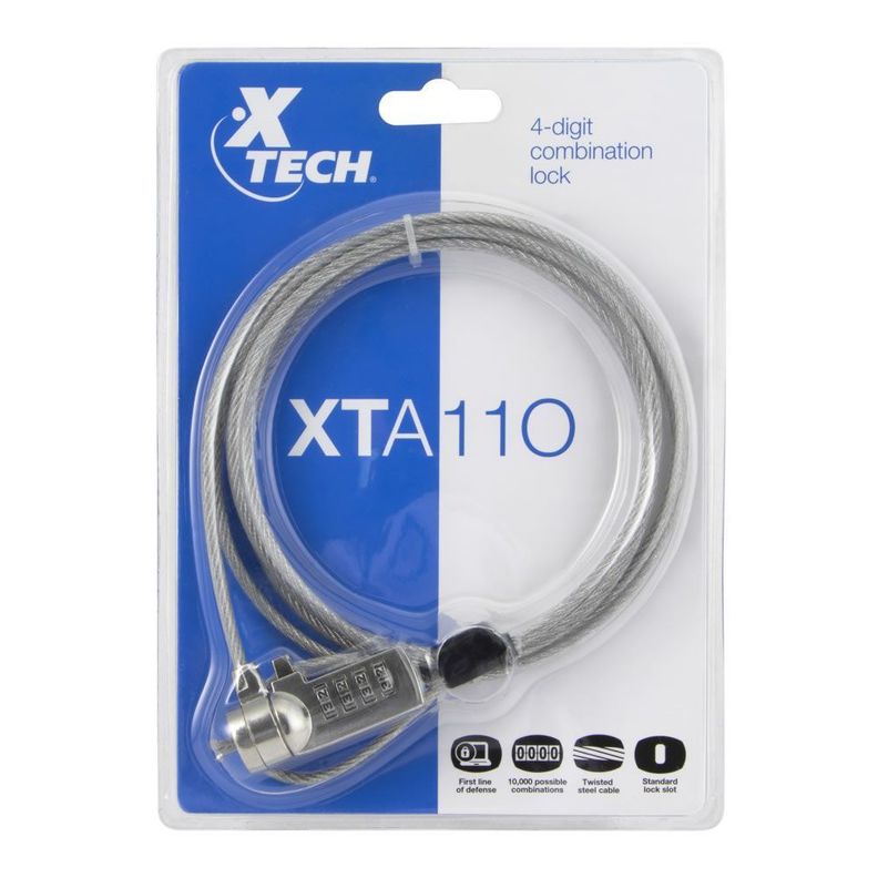 Candado Seguridad Notebook Xtech Con Clave-2