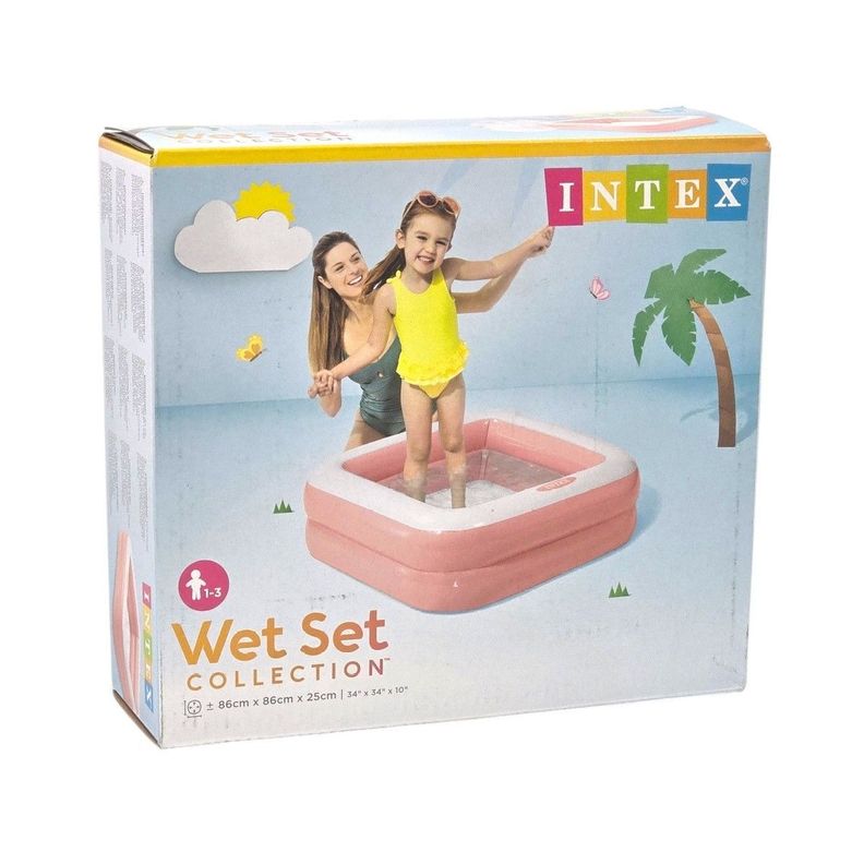 Piscina Inflable para Niños Intex 86x86x25cm 57100NP Rosa-1