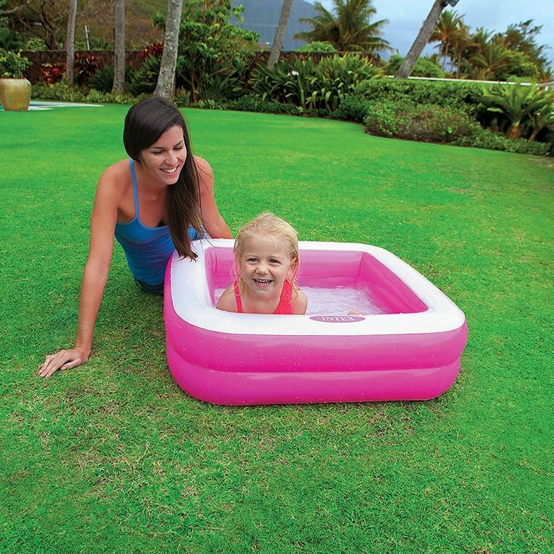 Piscina Inflable para Niños Intex 86x86x25cm 57100NP Rosa-2