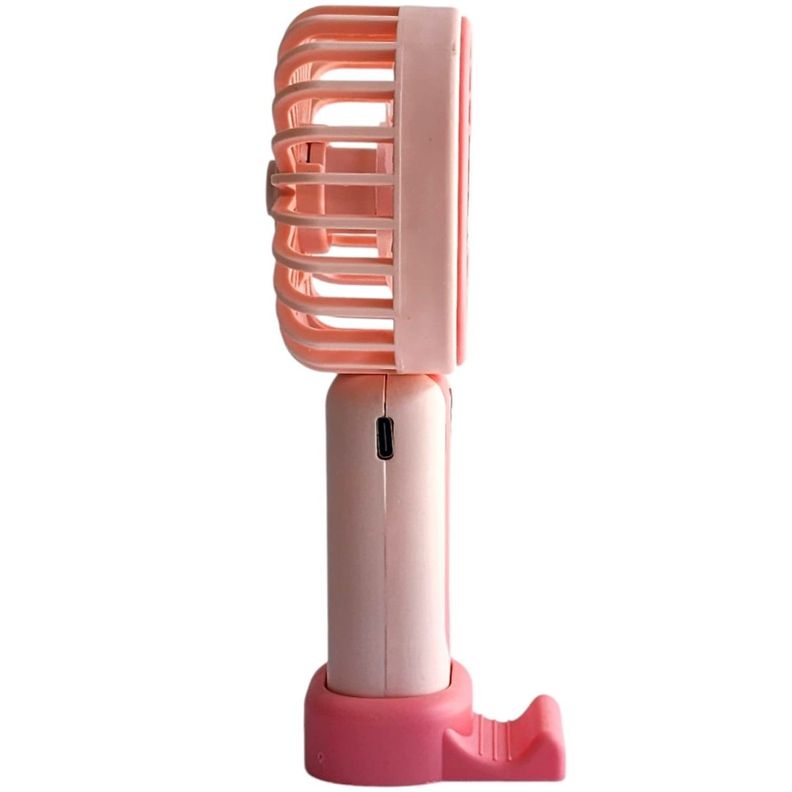 Mini Ventilador Recargable Portátil Rosa Tecnolab TL669P-3