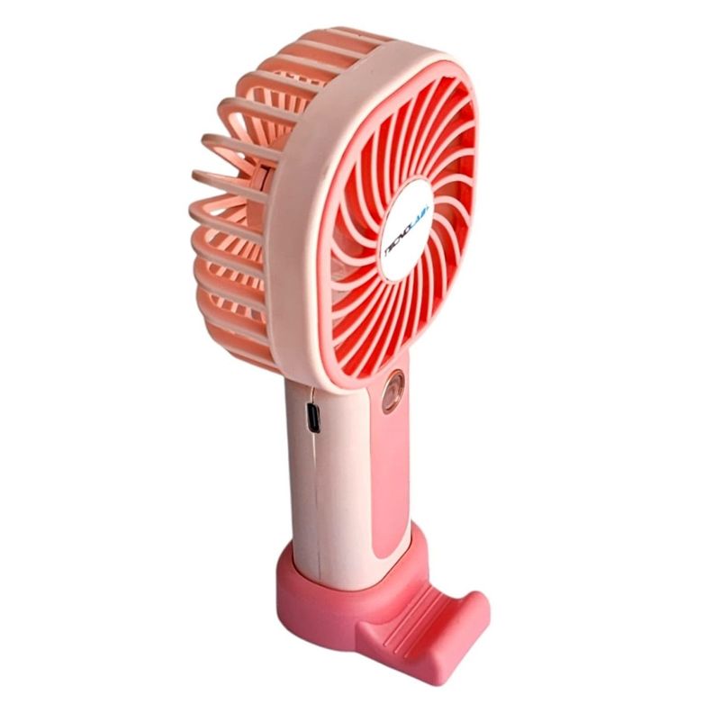 Mini Ventilador Recargable Portátil Rosa Tecnolab TL669P-4