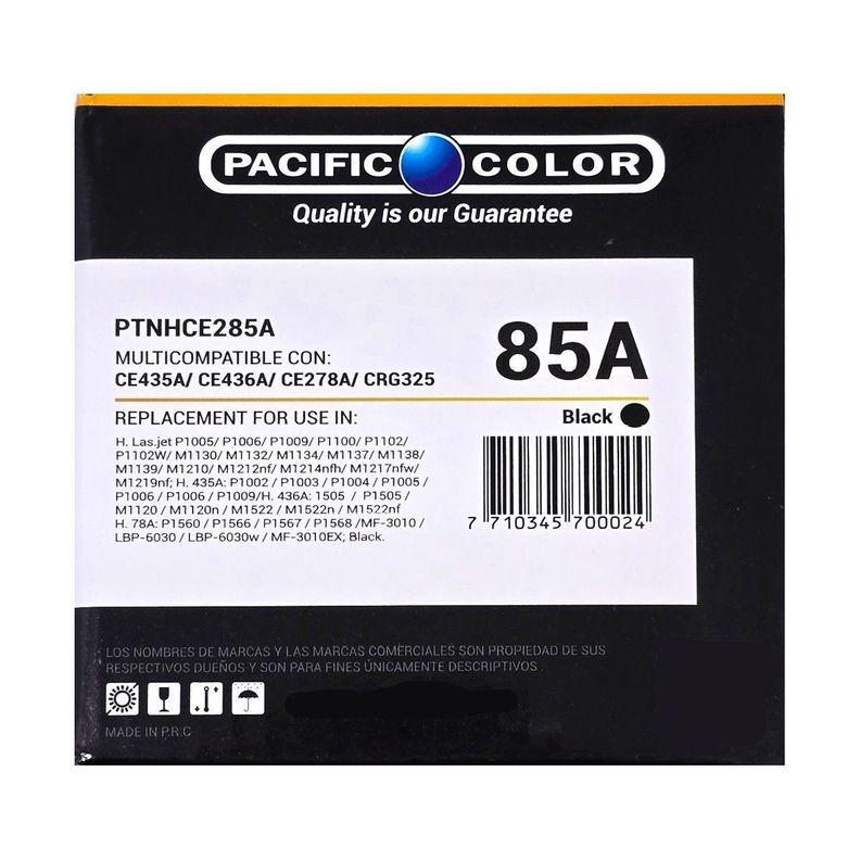 Toner Alternativo Pacific Color 85A CA285A CE435A CE436A CE278A CRF325-1