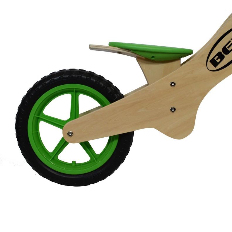 Bicicleta Madera Equilibrio Aprendizaje Sin Pedal Verde Bex-3