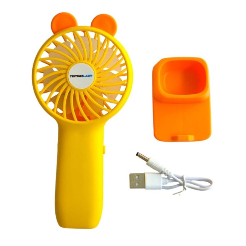 Mini Ventilador Portátil Recargable Tecnolab Amarillo TL672O-1