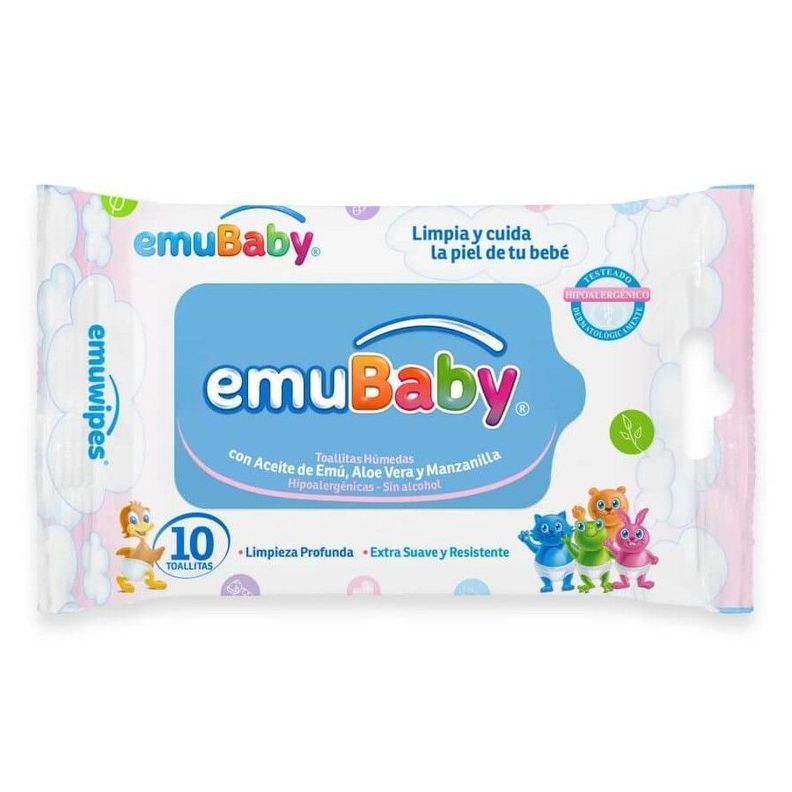 Toallitas Húmedas Emuwipes Premium 10 Un-1