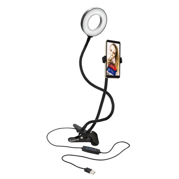 Soporte Tipo Clip Para Smartphone Con Aro De Luz-0