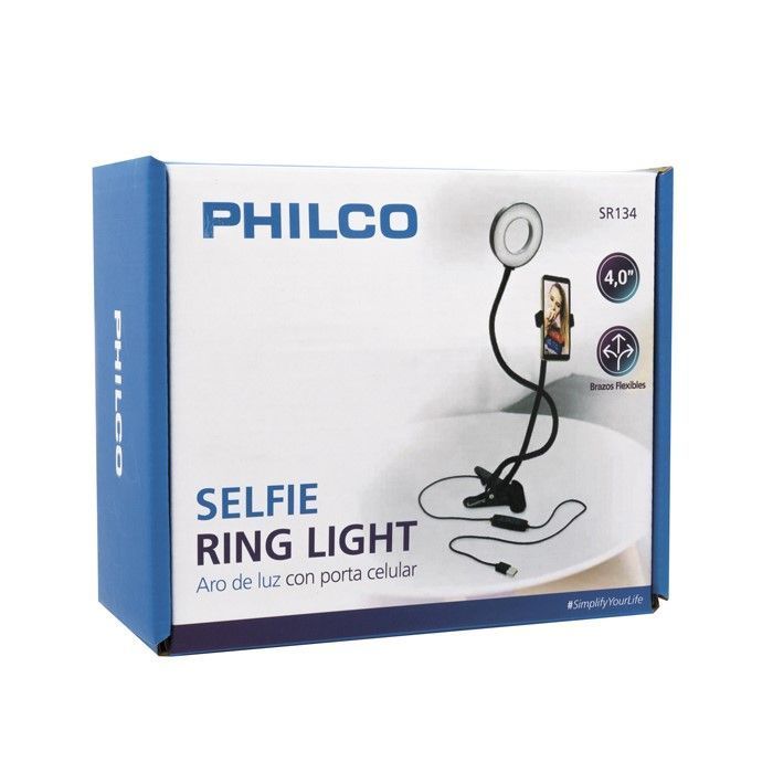 Soporte Tipo Clip Para Smartphone Con Aro De Luz-1