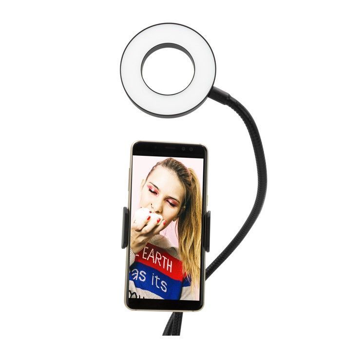 Soporte Tipo Clip Para Smartphone Con Aro De Luz-3