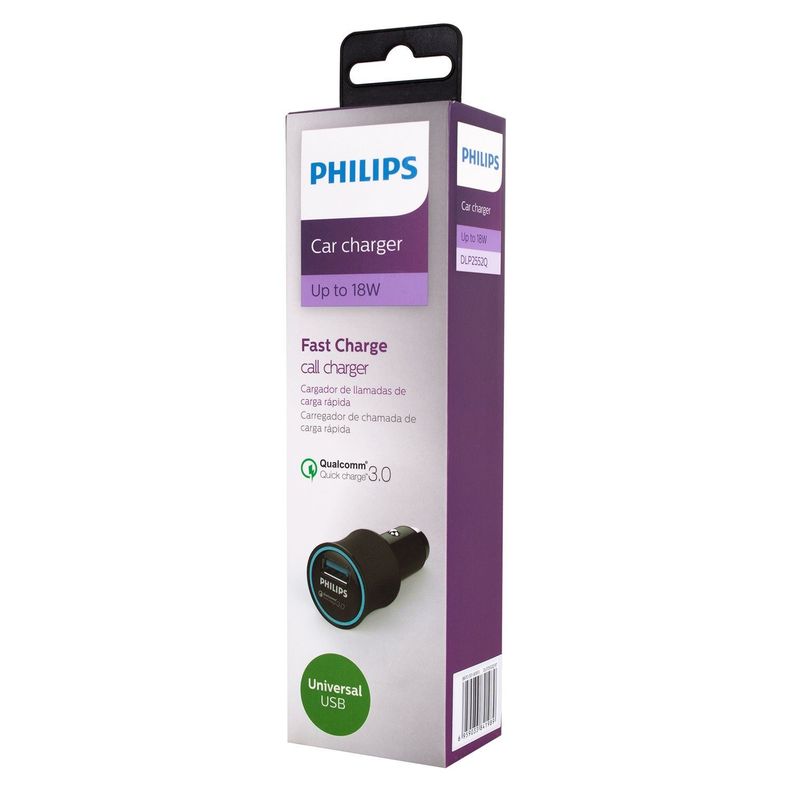 Cargador para Auto Ultrarrápido QC 3.0 18w Philips-2