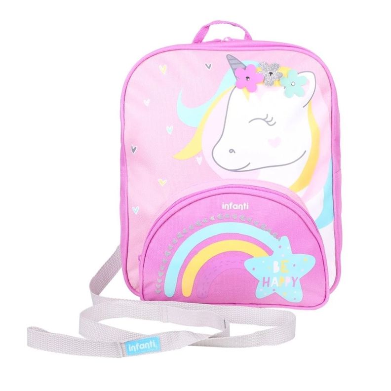 Mochila Infanti Modelo Unicornio Bts23 Rosado-0