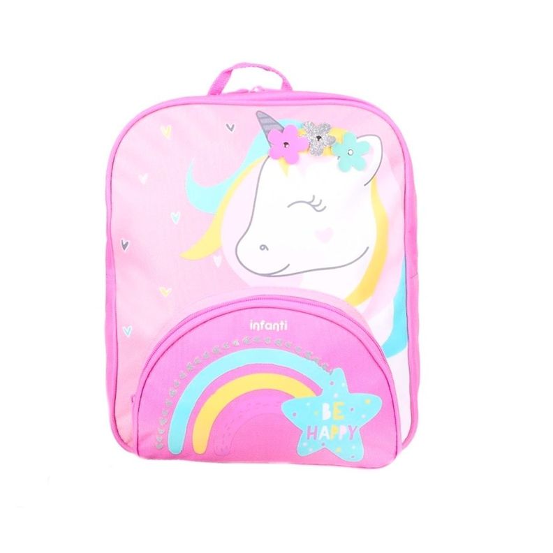 Mochila Infanti Modelo Unicornio Bts23 Rosado-1