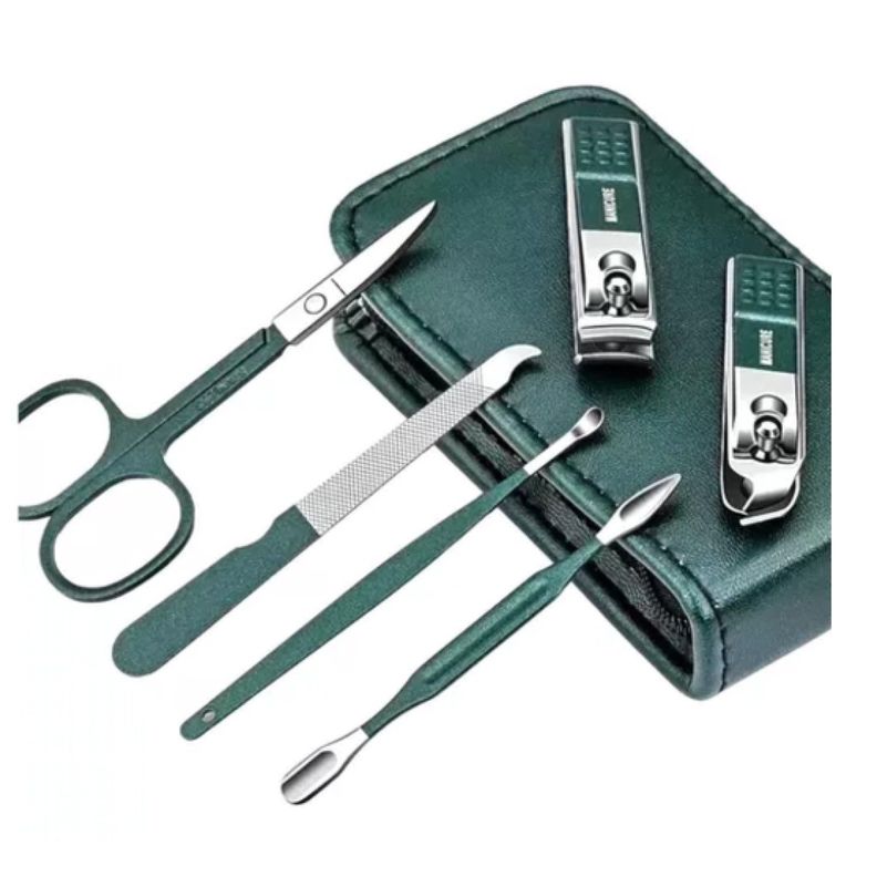 Set Manicure 6 Pcs Profesional Corta Uñas Verde 16463-4