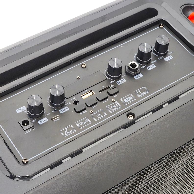 Parlante Karaoke BT Con Control De Bajos Rgb AP02098-2