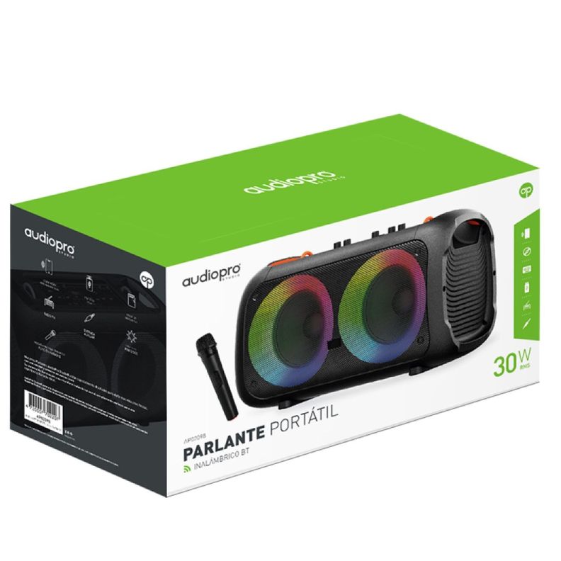 Parlante Karaoke BT Con Control De Bajos Rgb AP02098-7