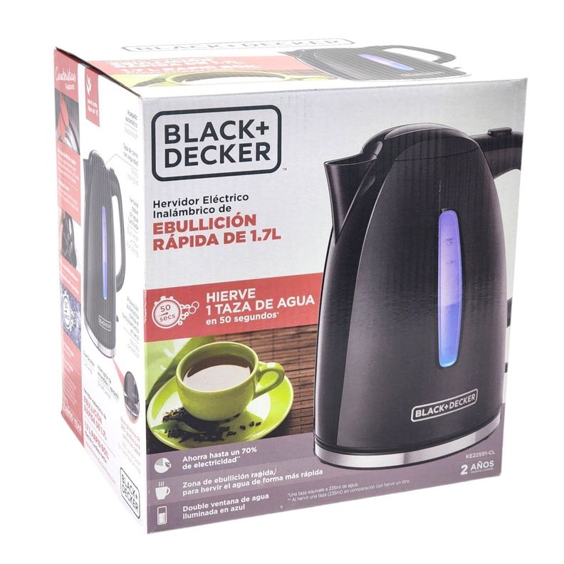 Hervidor Black + Decker Ebullición Express 1.7l Ke22591-Cl-6