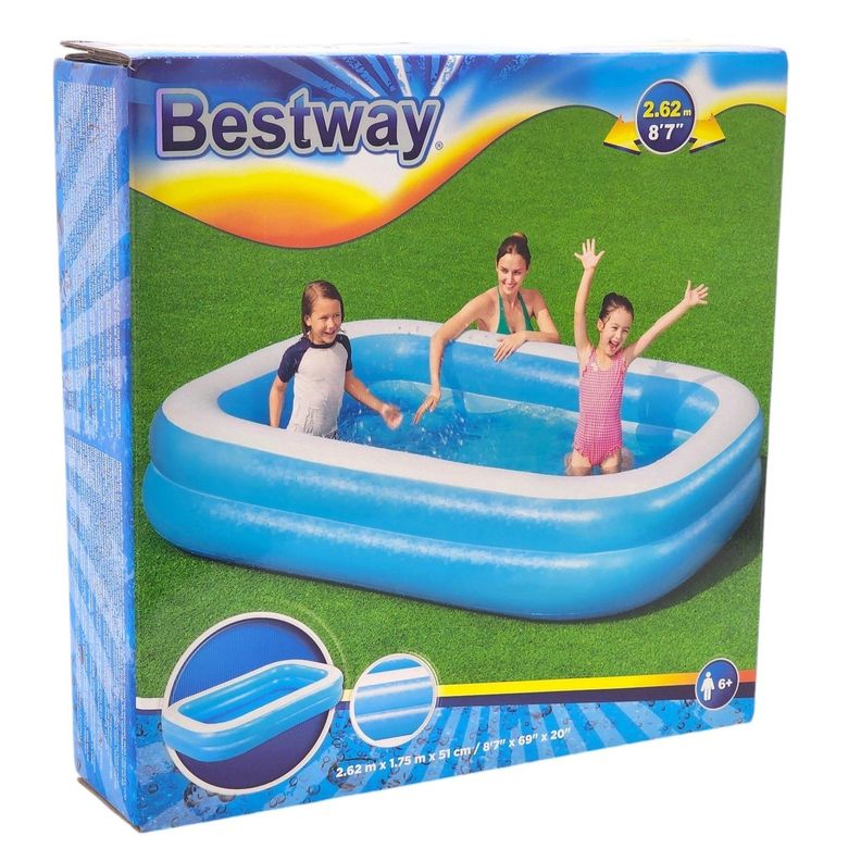 Piscina Inflable Rectangular 2.62m Azul Bestway -3