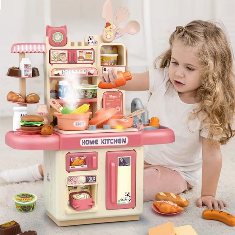 Cocina de Juguete con Luces y Agua Rosado-4