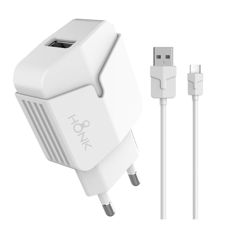 Cargador Pared y Cable Tipo C Honk QC3.0 -0