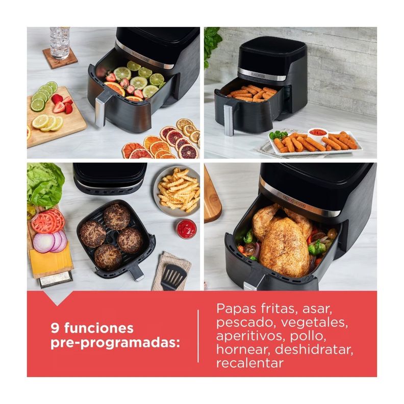 Freidora de Aire Black + Decker PURIFRY de 5.5L Afbd62-1bdcl-4