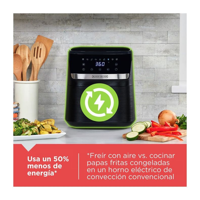 Freidora de Aire Black + Decker PURIFRY de 5.5L Afbd62-1bdcl-5
