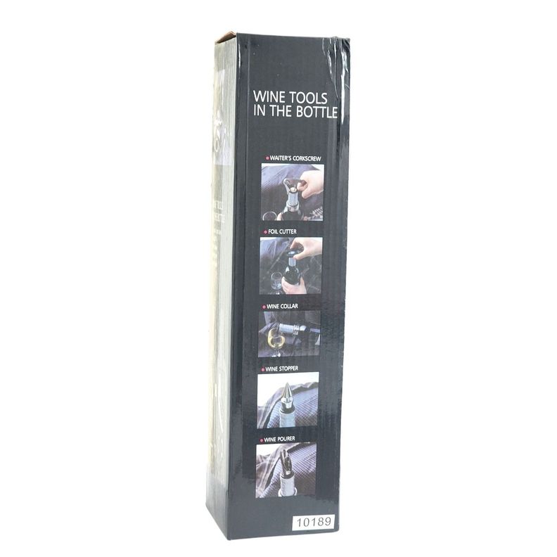 Set 5 Pz Saca Corcho Descorchador Estuche Botella Vino 10189-4