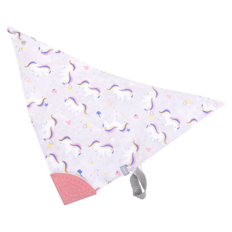 Babero con Mordedor Infanti Impermeable Unicornio-0