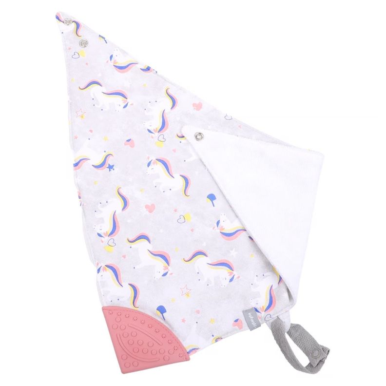 Babero con Mordedor Infanti Impermeable Unicornio-2
