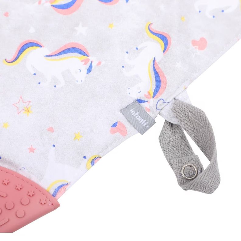 Babero con Mordedor Infanti Impermeable Unicornio-3