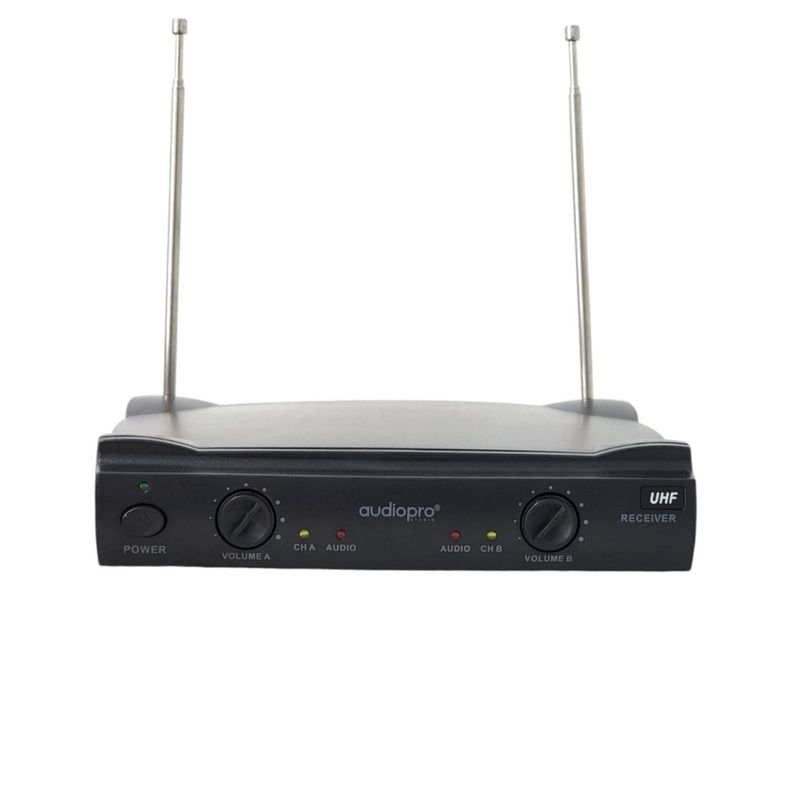 Kit 2 Micrófonos inalámbricos UHF Audiopro AP02040-4