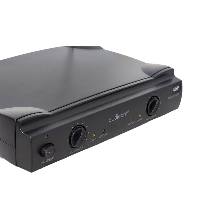 Kit 2 Micrófonos inalámbricos UHF Audiopro AP02040-5
