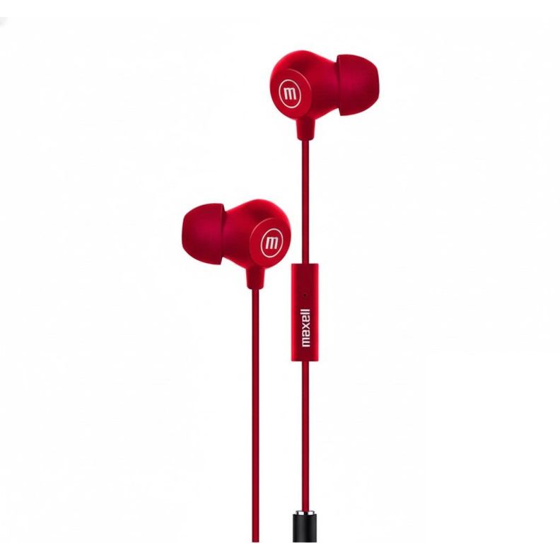Audifonos Maxell INBAX Con Mic In Ear 3.5mm Rojo