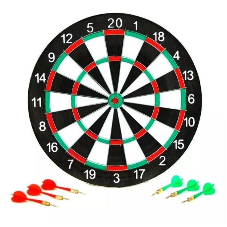 Juego De Dardos Tiro Al Blanco Tablero 37cm Reversible 10035-3