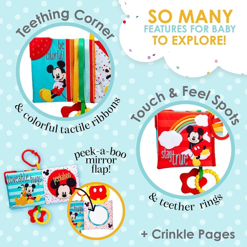 Libro Sensorial Disney Con Mordedor Mickey -3