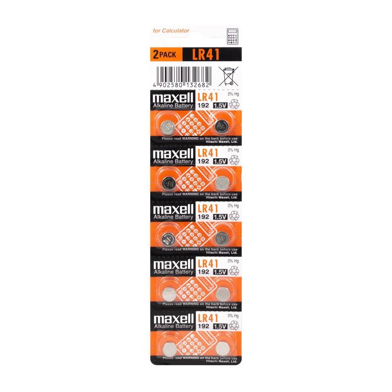 Pack 10 Pilas LR41 AG3 192 Maxell-0