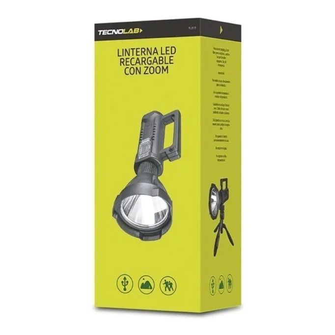 Linterna Led Largo Alcance Con Tripode Tecnolab TL215-1
