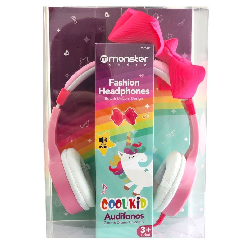 Audífono para Niña Monster con Lazo Diseño Unicornio CK02P-4