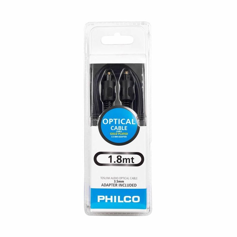 Cable Optico Audio Digital Toslink 1.8mts Philco-2