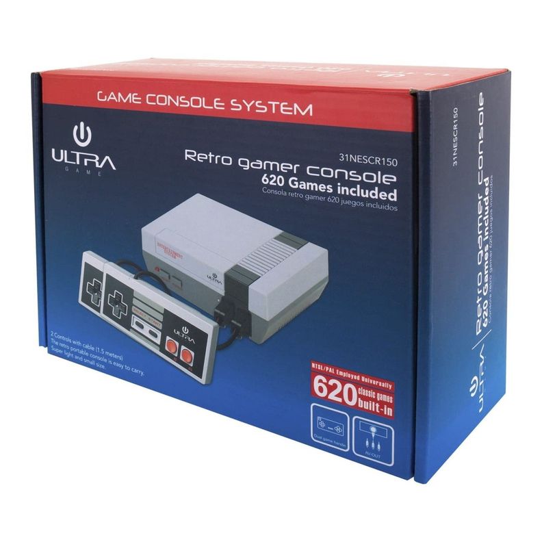 Consola Retro Ultra 620 Juegos AV TV Gris-3