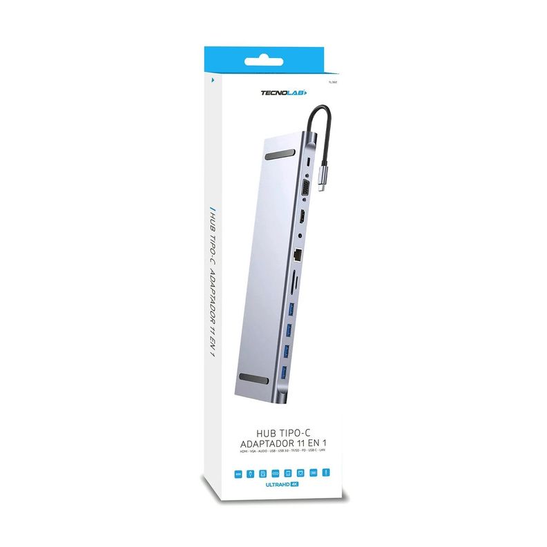 Hub USB Multipuerto USB-C Tecnolab 11 en 1 TL363-6