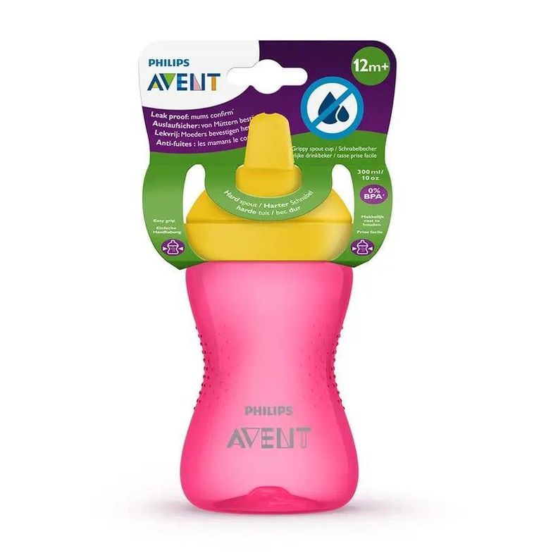 Vaso Boquilla Rígida Avent Spout Cup Rosado SCF803/04 12m+-1