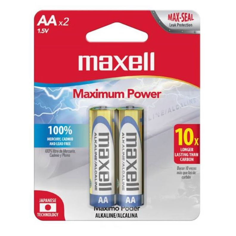 Pack 2 Pilas Alcalinas Aa Maxell Blíster-0