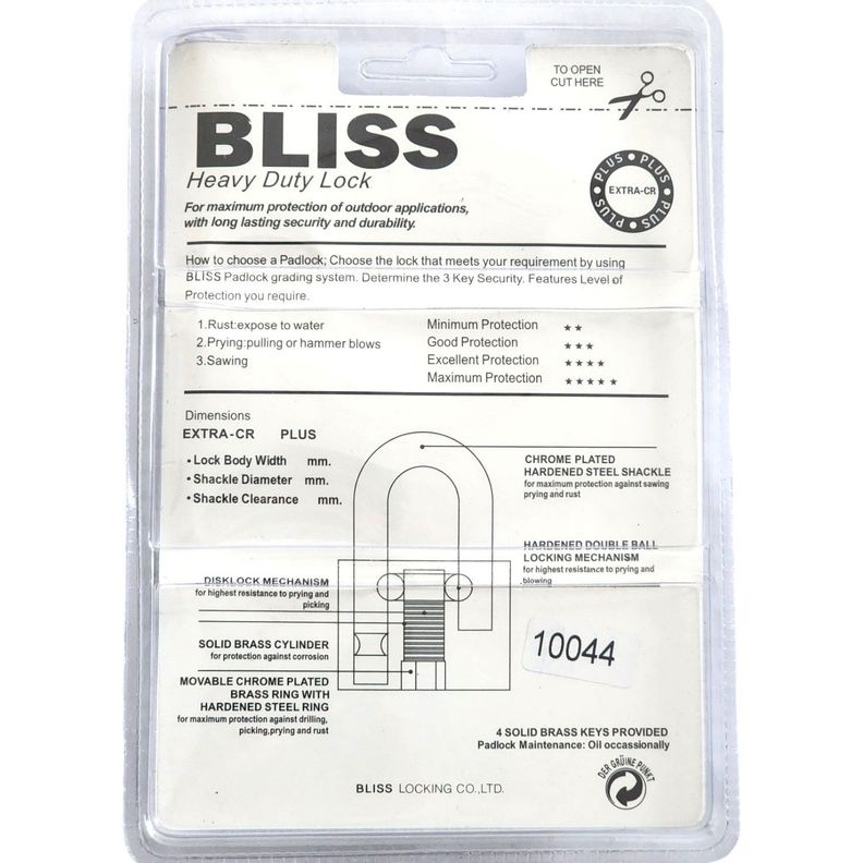 Pack 4 Candados de Seguridad 30mm Gancho Corto / Largo 10044-3