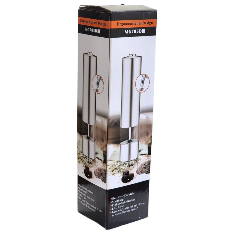 Molinillo Molino Eléctrico Pimienta Sal Luz Led 14190-5