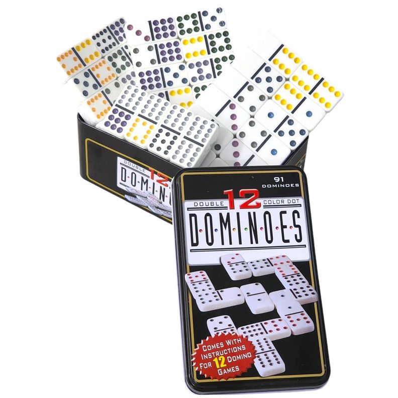 Juego de Domino 91 Pz Doble 12 Profesional para 12 Jugadores-0