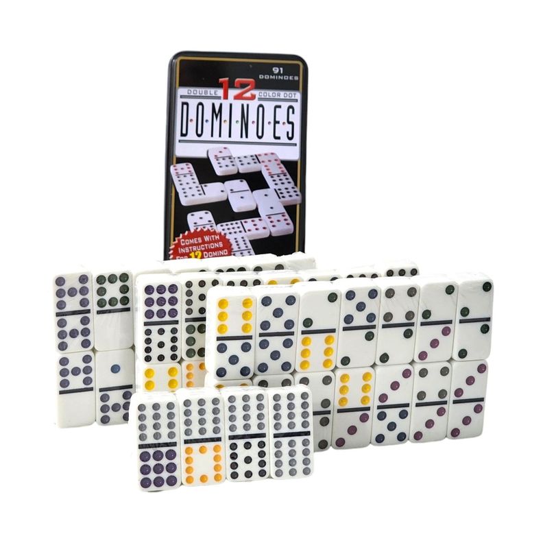 Juego de Domino 91 Pz Doble 12 Profesional para 12 Jugadores-3
