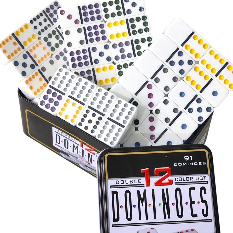Juego de Domino 91 Pz Doble 12 Profesional para 12 Jugadores-4