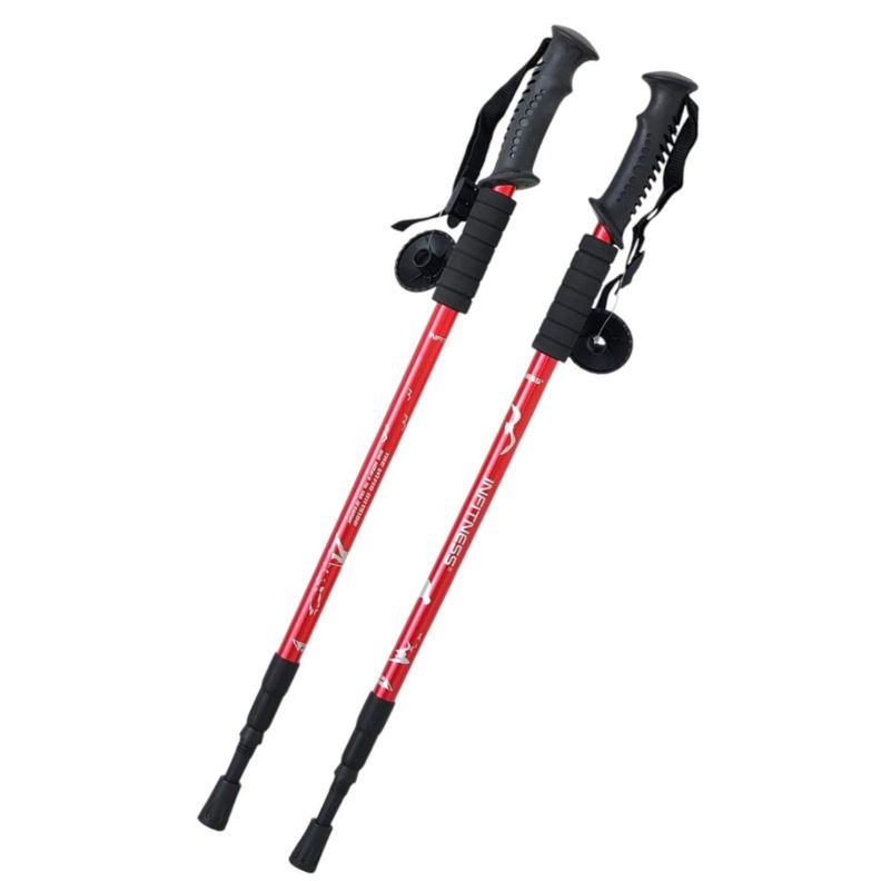 Par de Bastones Ajustables para Trekking Rojo DBG1356R-0