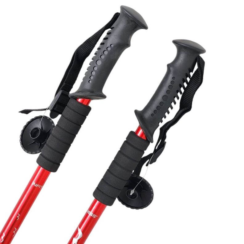 Par de Bastones Ajustables para Trekking Rojo DBG1356R-1